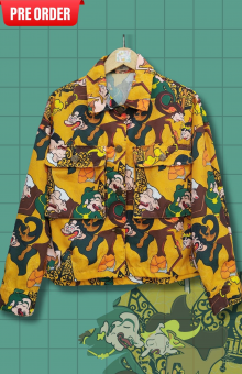 HaluanBali Jaket Pocket | Jaket Bahan Katun Twill | Motif WayangIndonesia