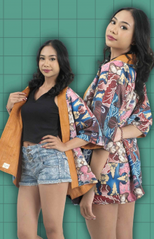 HaluanBali Outer 2 Sisi | Motif Puzzle Batik | Outer Katun Batik
