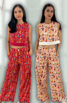 HaluanBali Setelan Perempuan Merah Putih - J01-0225 - TENCEL™️