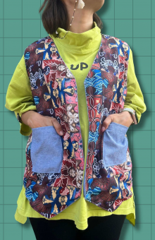 HaluanBali Vest - Motif Puzzle Batik