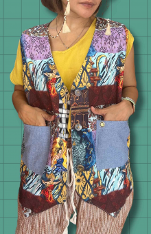 HaluanBali Vest - Motif Wastra Bali